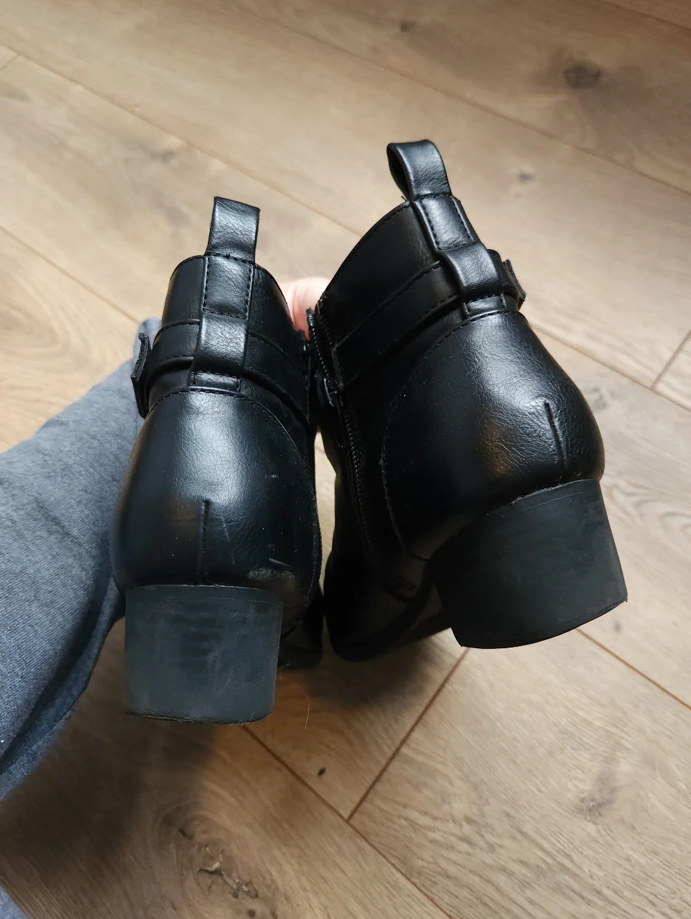 Size 2 Girls Black Ankle Boots